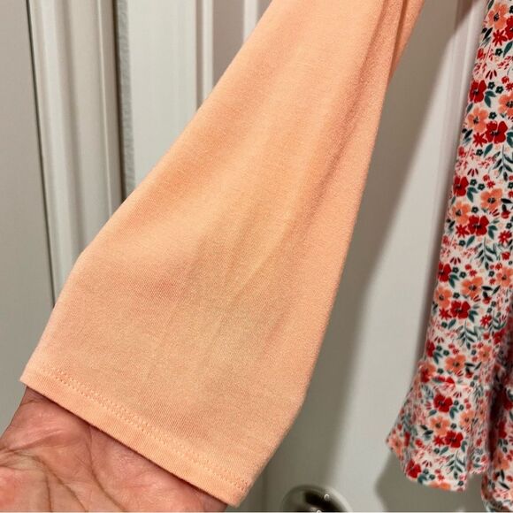 Matilda Jane Women's Sing It Out Tunic Top Peachy Pink Floral Long Sleeve Large - Picture 6 of 12